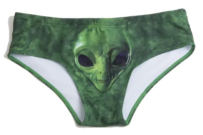 Maillot de bain vert imprimé tête de mort pour homme, slip de bain, Bikini, vêtements de plage