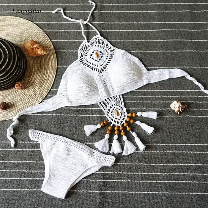 Maillot de bain crochet style bohème