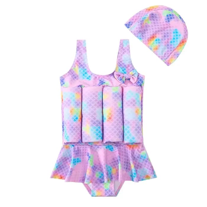 Maillot de Bain Flottant pour Fille de 1 à 5 Ans, Nouvelle Collection d'Été