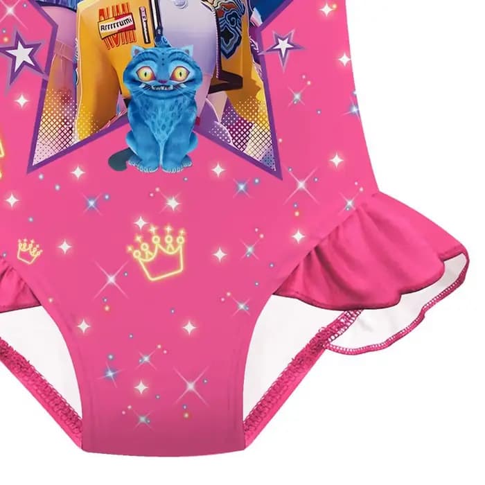 Maillot de bain Kpop pour filles, maillots de bain une pièce K-pop, ensemble de maillots de bain pour petites filles