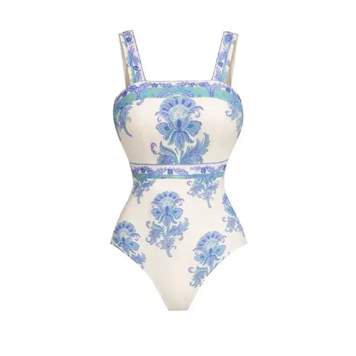 Ensemble de maillots de bain 2 pièces imprimé rétro 2026 – Bikini sexy push-up pour femme, maillot de bain bandeau, tenue de plage