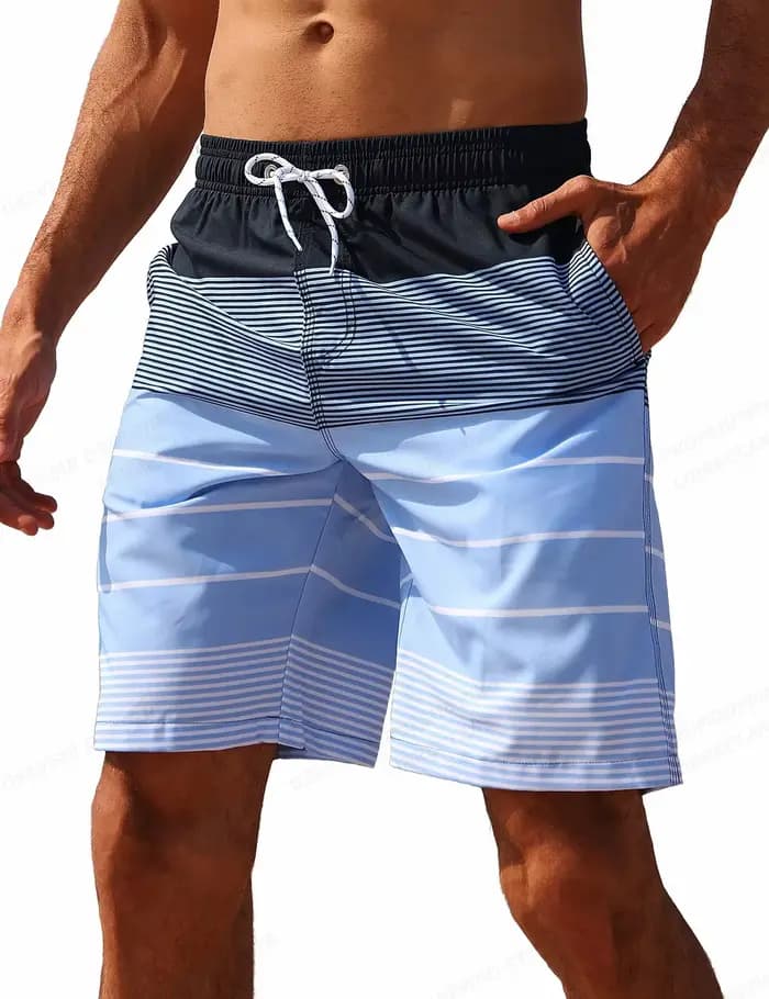 Short de bain à séchage rapide, respirant, avec cordon de serrage et poches, pour le surf, la plage, l'été, short de bain pour homme 5XL, sport aquatique