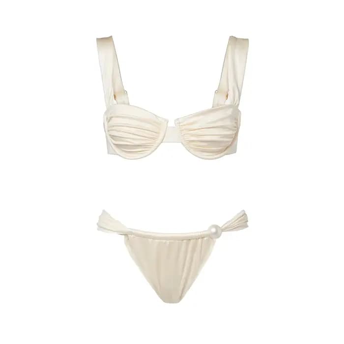 Maillot de bain bikini à armatures avec jupe