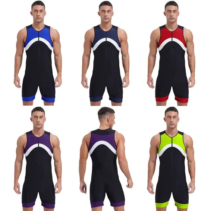 Maillot de bain une pièce en fibre pour hommes