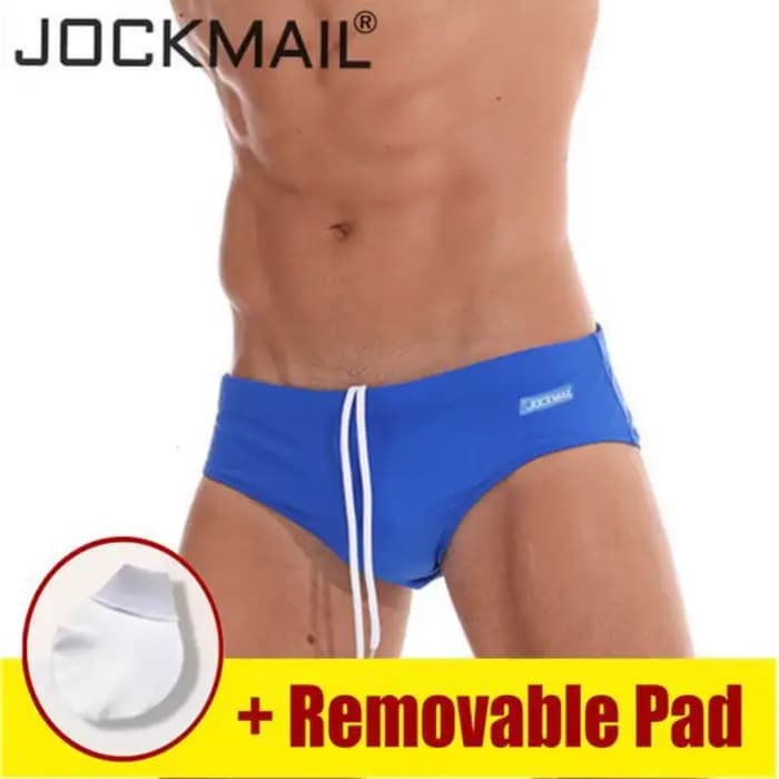 Jockmail – slips de bain de couleur unie pour hommes, shorts de bain élégants pour sources chaudes, maillots de bain sexy taille basse pour la plage, bikini pour homme
