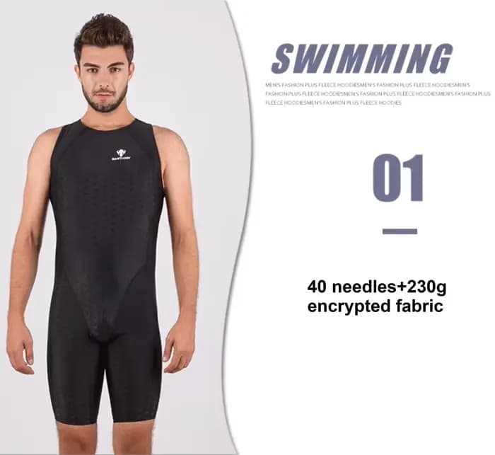 Maillot de bain de compétition sans manches pour hommes