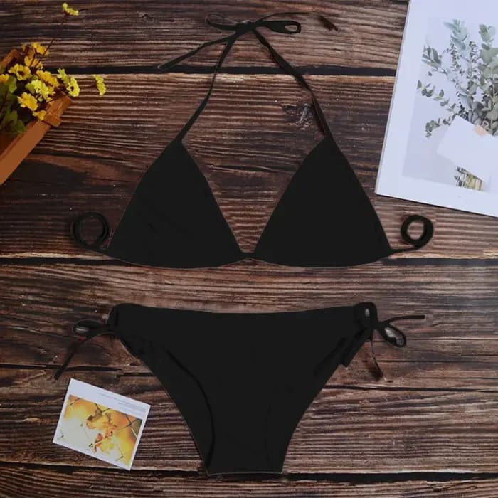 Femmes string Bikini ensemble Sexy maillot de bain Style bandeau
