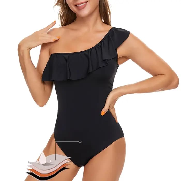 Maillot de bain menstruel asymétrique