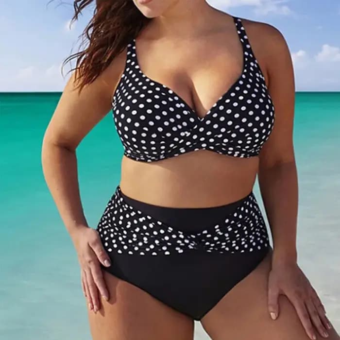Grande taille maillot de bain femmes attaché sac de sport Bikini