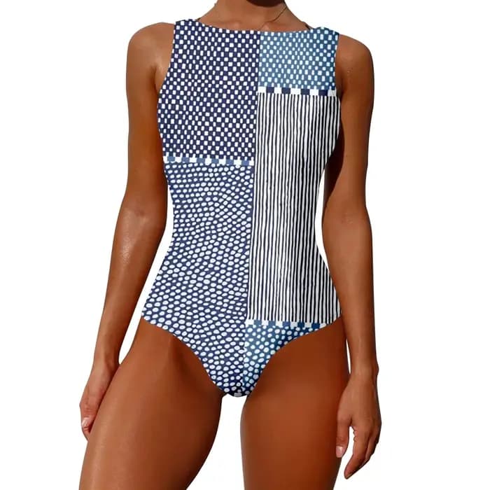 Maillot de bain une pièce Aqua Swirl DNA motif imprimé vêtements de sport décontractés maillots