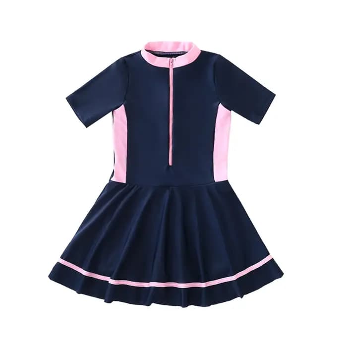2025 nouvelles filles maillot de bain une pièce maillots de bain UPF50 + imprimer bébé à manches courtes maillots de bain L-5XL fille enfant en bas âge plage maillots de bain