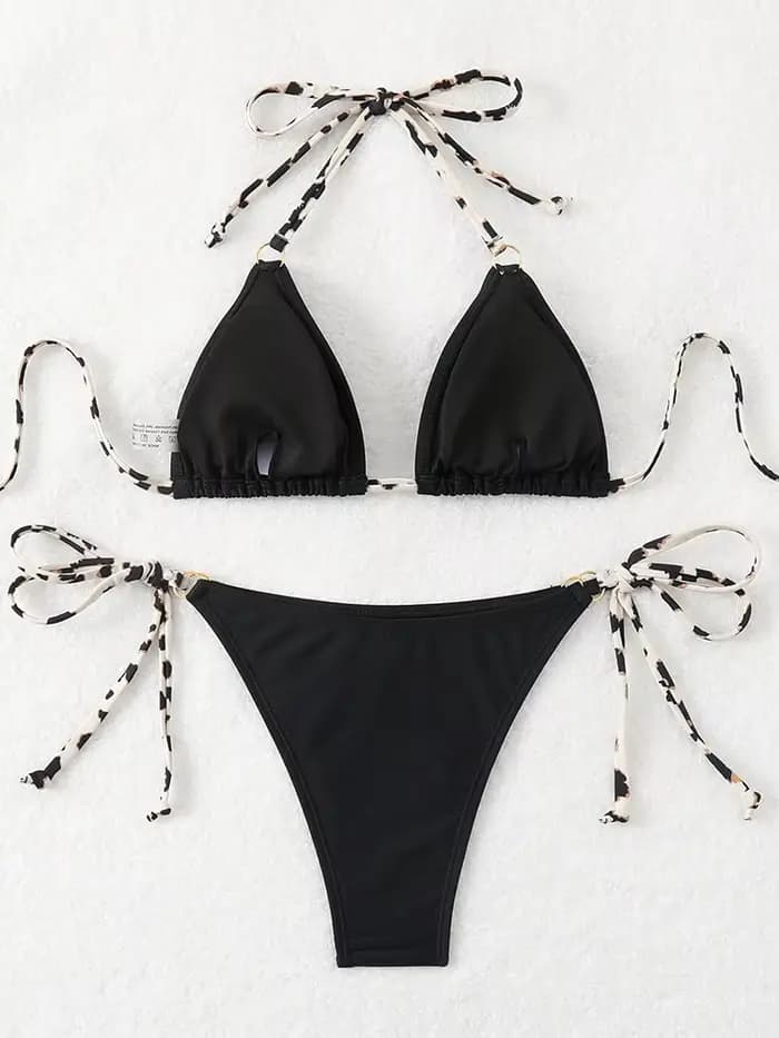 Sexy Bikini 2025 femmes maillot de bain licou cravate dos Micro string