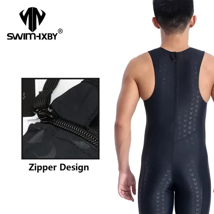 Maillot de bain de compétition sans manches pour hommes