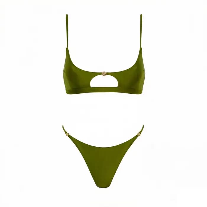 Nouveau 2026 Ensemble de 2 micro bikinis sexy pour femmes, maillot de bain avec chaîne, tenue de pla