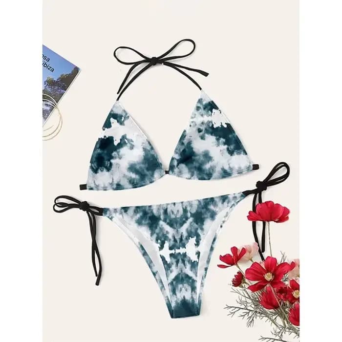 Ensembles de bikini sexy pour femmes Maillot de bain psychédélique Cupshe aquarelle taille haute séchage rapide