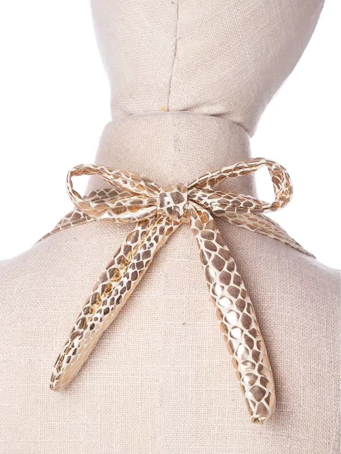 Maillot de bain une pièce brillant effet métallisé pour femme, motif peau de serpent, avec laçage et col halter