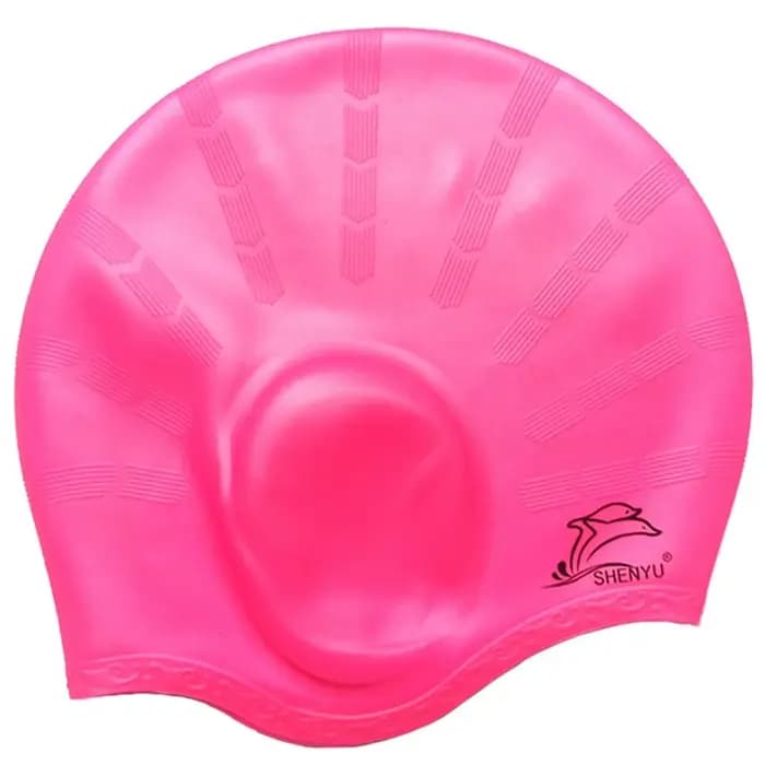 Bonnets de bain imperméables pour hommes et femmes, cheveux longs, protection des oreilles, chapeau de plongée en Silicone