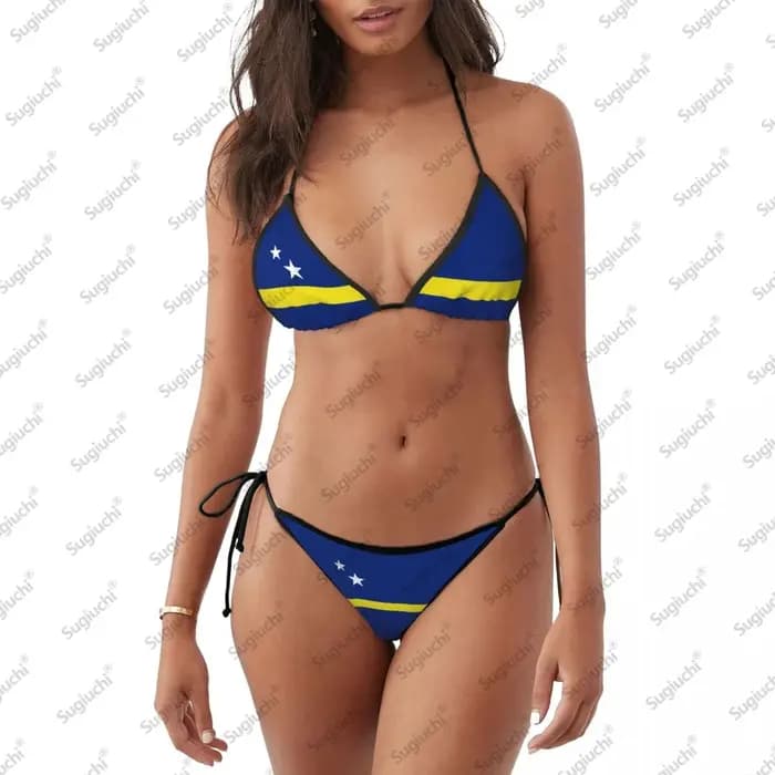 2025 Curacao drapeau 3D imprimé Bikini Mujer maillots de bain femmes maillot
