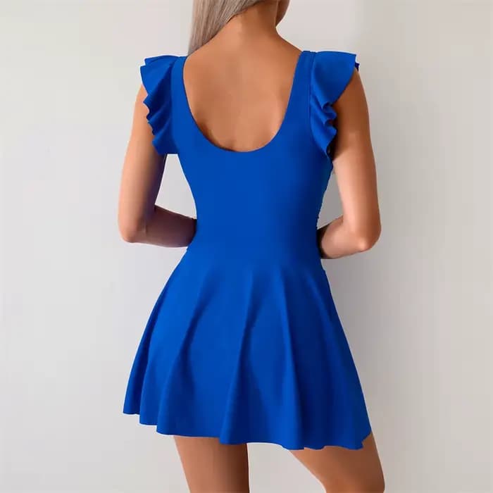 Maillot de bain une pièce à volants pour femmes