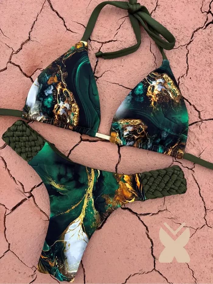 Micro bikinis sexy pour femmes, maillot de bain sexy, bikini imprimé, biquini brésilien, maillot de bain, vêtements de plage pour femmes