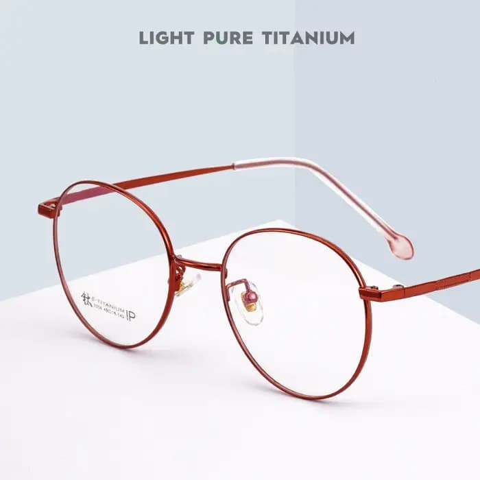 YIMARUILI Ultra léger pur titane lunettes cadre rétro rond décoratif optique Prescription lunettes c