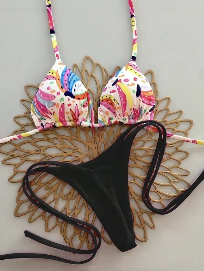 Ensemble Bikini imprimé maillot de bain plage Sexy maillots