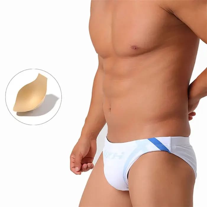 Slips de bain pour hommes avec coussinet