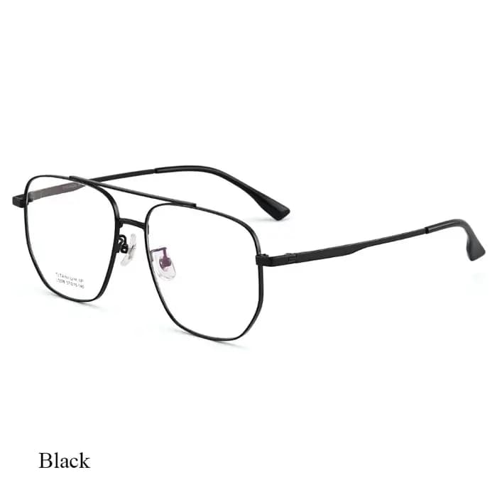 BCLEAR Desgin pur titane hommes classique Double pont lunettes cadre optique luxe Ultra léger