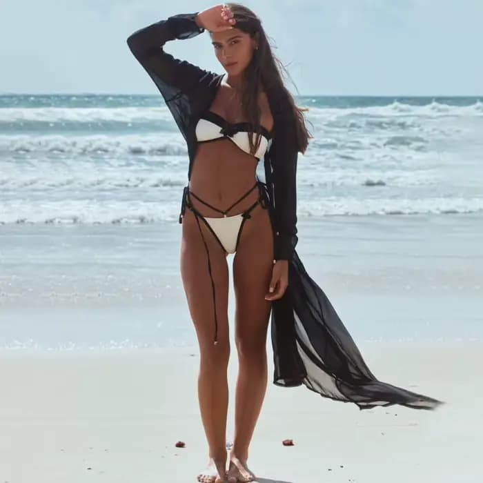 Nouveauté col en v une pièce maillot de bain 2025 Sexy