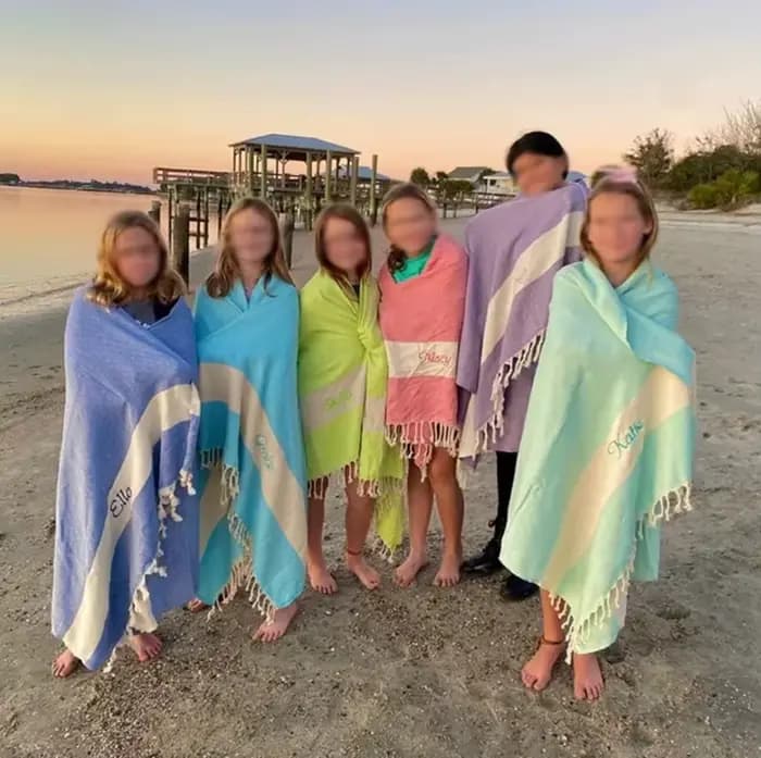 Serviette de plage turque ultra douce personnalisée