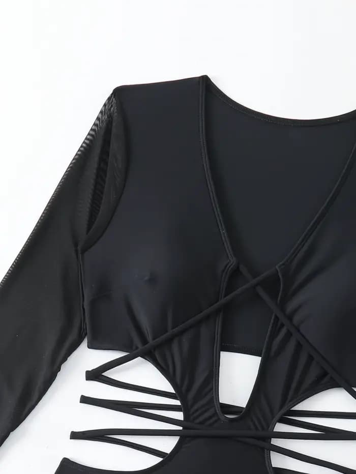 Femmes une pièce maillot de bain à manches longues maillots