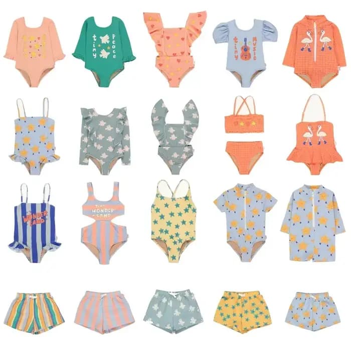 Maillots de bain pour filles, nouvelle collection été, marque TC, maillot de bain bébé, imprimé mignon, bikini tendance, combinaison pour garçons, vêtements pour enfants, maillot de bain pour enfants
