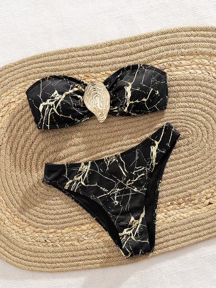 Seashell BanribBikini-Maillot de bain sexy pour femme, ensemble deux pièces, culotte tanga, style brésilien, vêtements de plage, 2025
