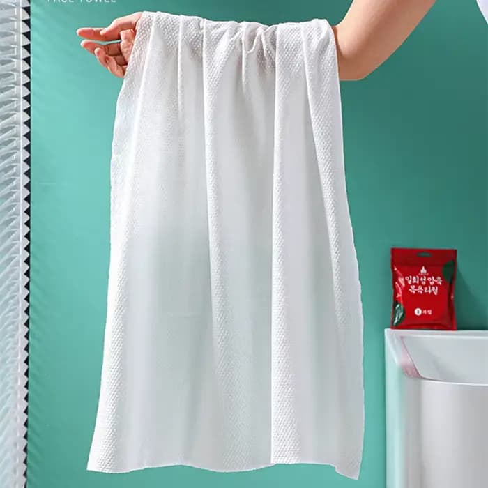 Grandes serviettes de bain épaisses en coton compressé