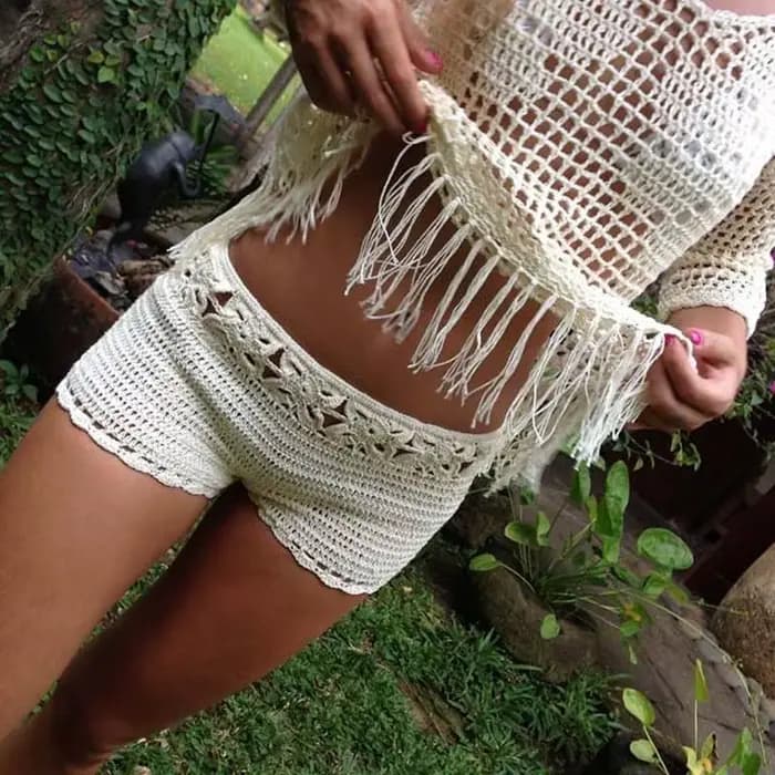 Boring Honey Fashion Nouveau bas de bikini en crochet fait main sexy pour femme