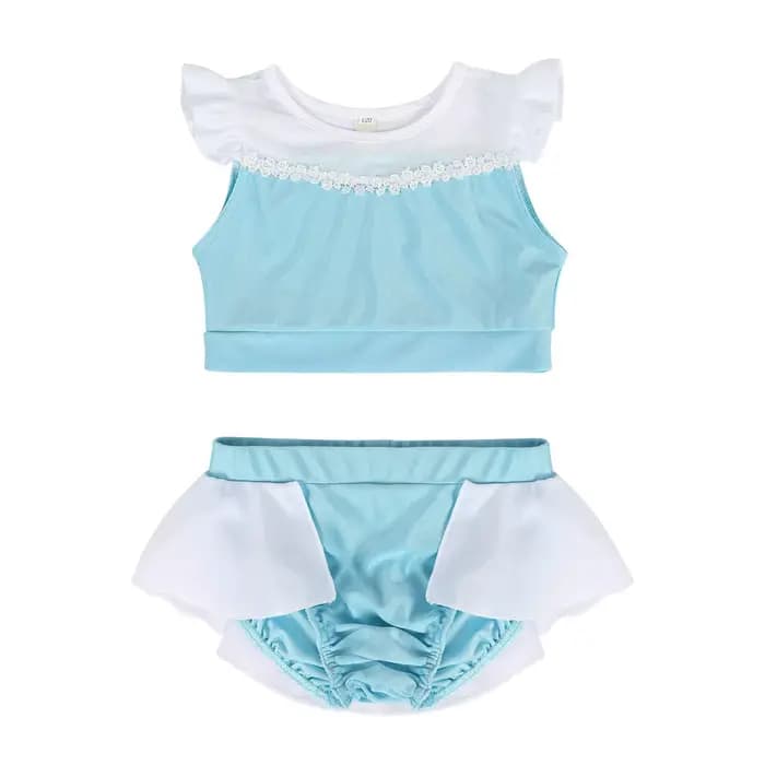 Robe de plage d'été Elsa, maillot de bain une pièce pour fille, princesse, body de natation, piscine, jeu d'eau, vacances, Bikini, blanche-neige
