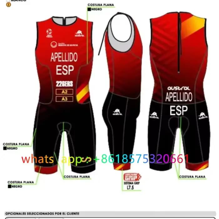 Combinaison de Triathlon deux pièces de l'équipe nationale espagnole