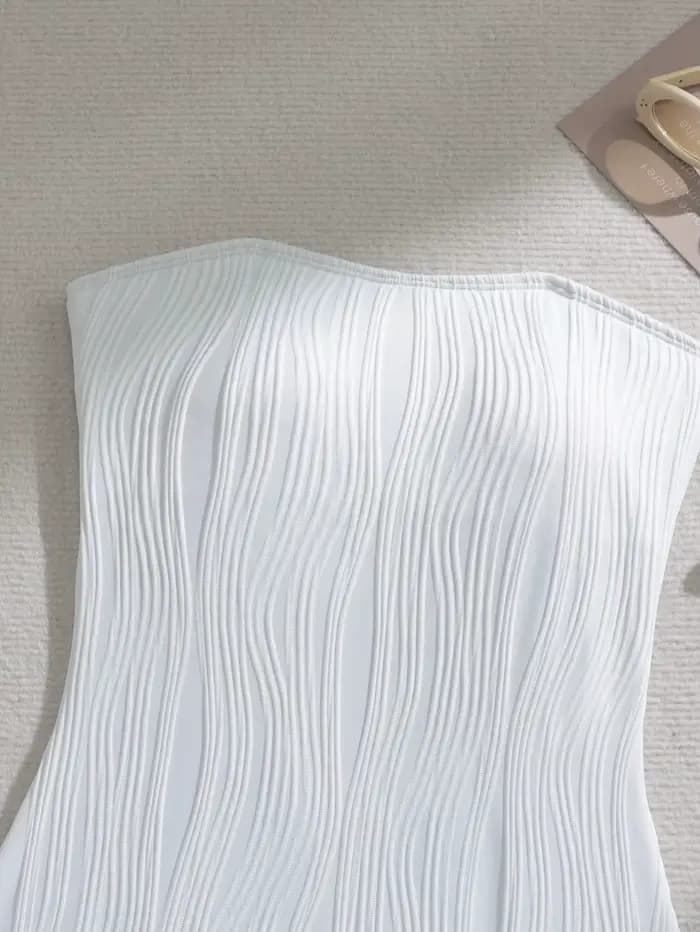 Sexy maillot de bain bandeau femmes 2025 blanc creux pansement croix cordon une pièce