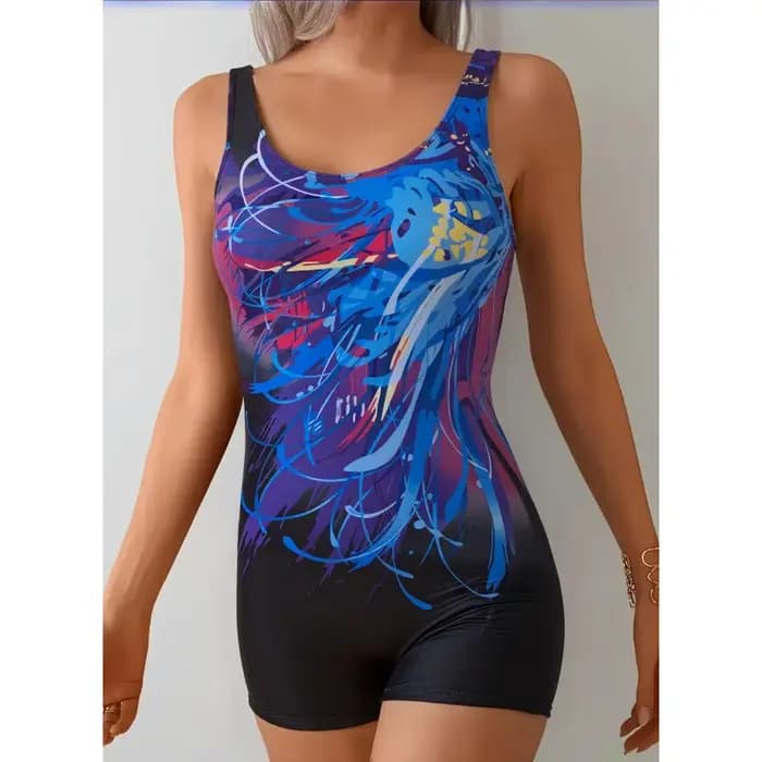 Maillot de bain de course compétitif pour femmes, édition personnalisée, imprimé, une pièce, maillot de bain conservateur, Monokini sportif
