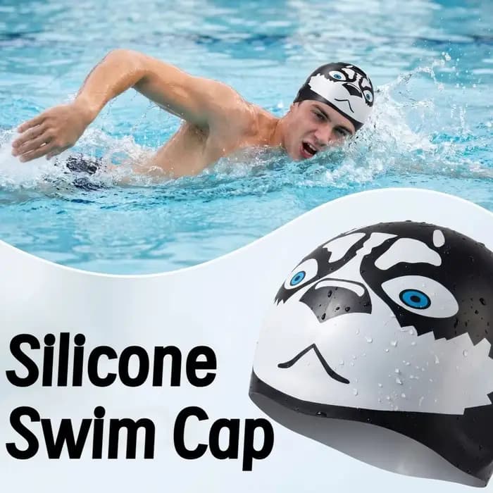 Bonnet de bain créatif et amusant, haute élasticité, antidérapant, protection des oreilles, bonnet de bain en silicone, accessoires de piscine
