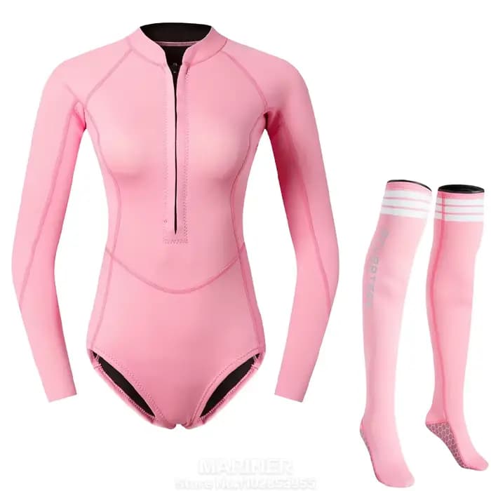 Maillot de bain une pièce à manches longues pour femmes