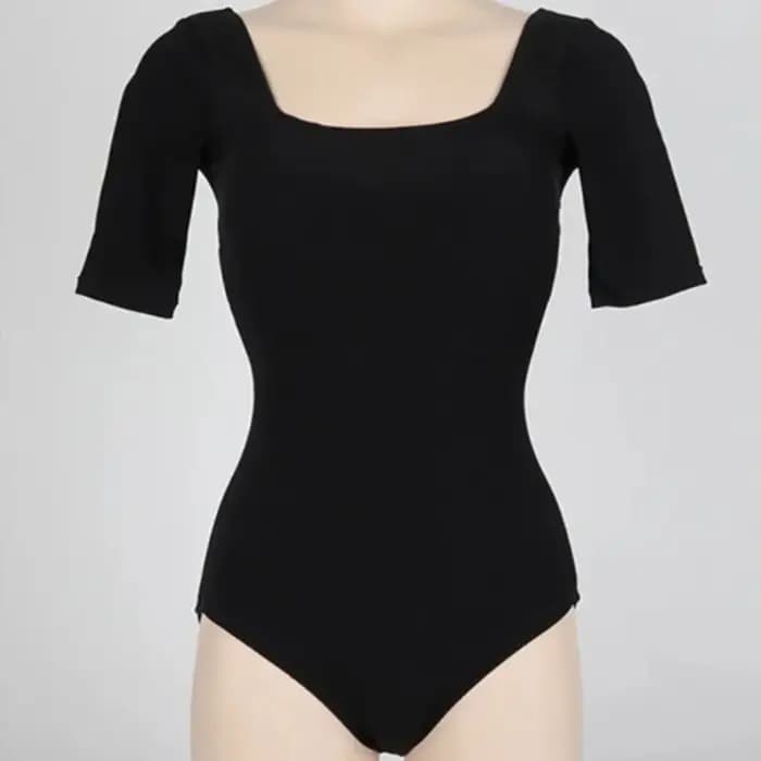 Version coréenne couleur unie évider maillot de bain conception mince maille coupe dos nu