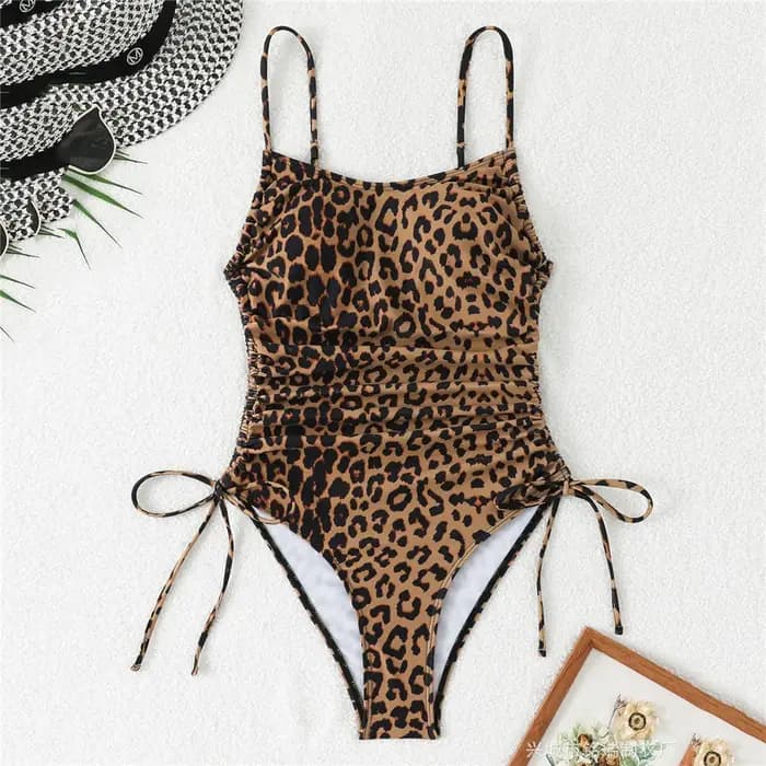 Maillot de bain une pièce imprimé léopard