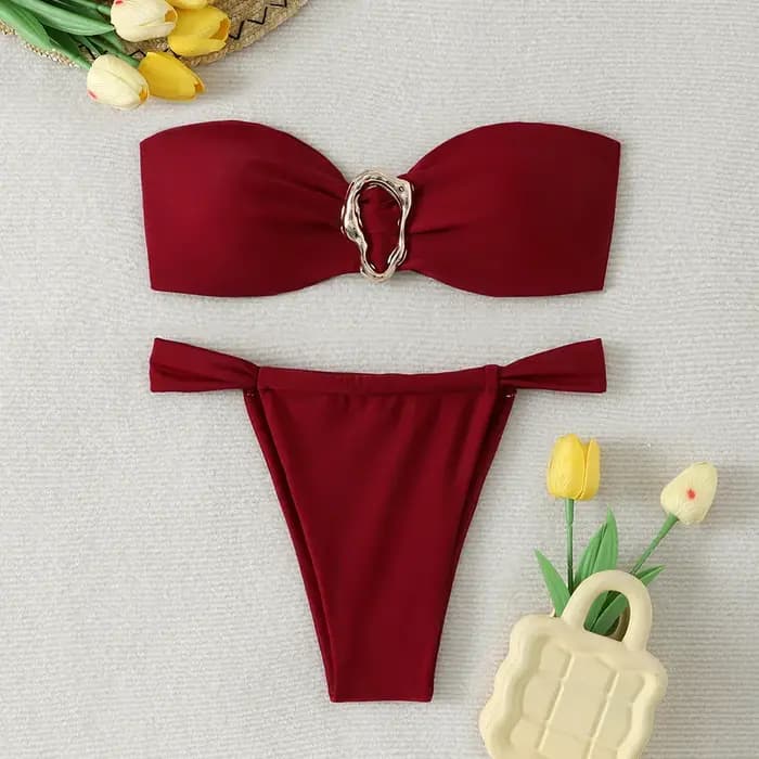 Bikini bandeau pour femme