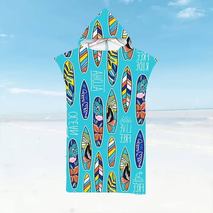 Anime Gamepads Peignoir Serviette de plage Serviettes de bain à séchage rapide Cape légère à capuche Natation Surf Adulte Femmes Hommes Poncho Peignoirs