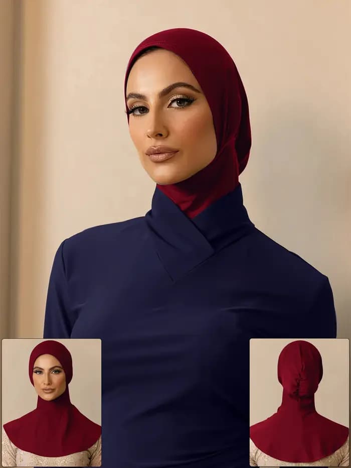 Hijab de bain musulman d'été pour femmes, Turban instantané, conception de cou étendu, séchage rapide