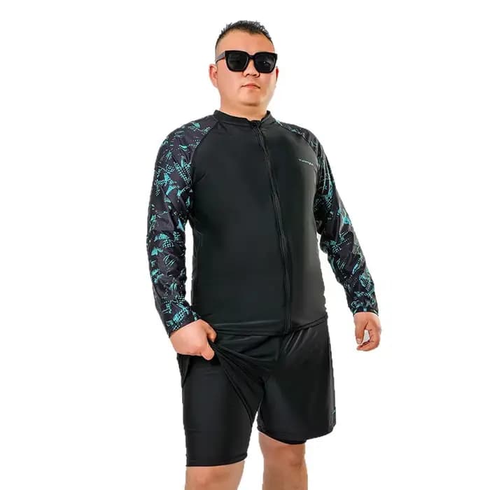 Maillot de bain une pièce à manches longues pour hommes, grande taille, pour les sources chaudes et les vacances à la plage, Ultra-grand, disponible