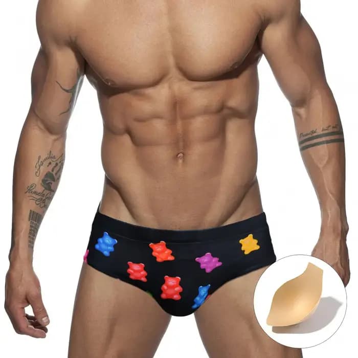 Slip de bain pour hommes Sexy natation court Sport nautique pantalons de plage maillot de bain bandes maillots de bain Sexy mâle Suilt surf imprimé maillot de bain