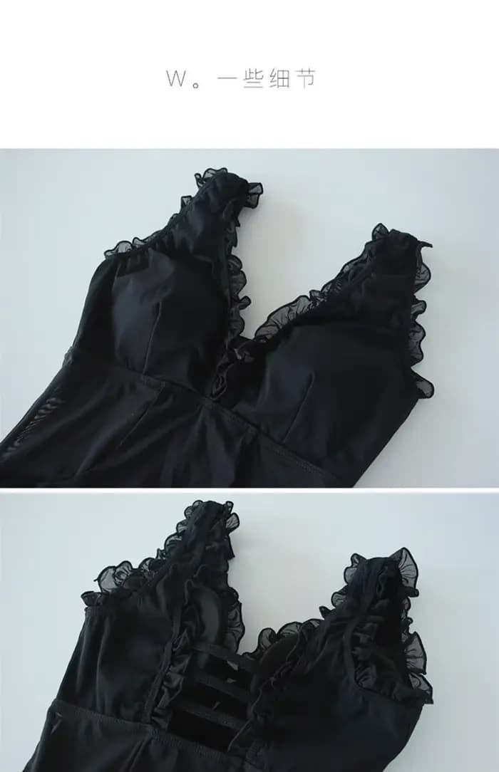 Nouveau maillot de bain de plage femme Sexy plissé