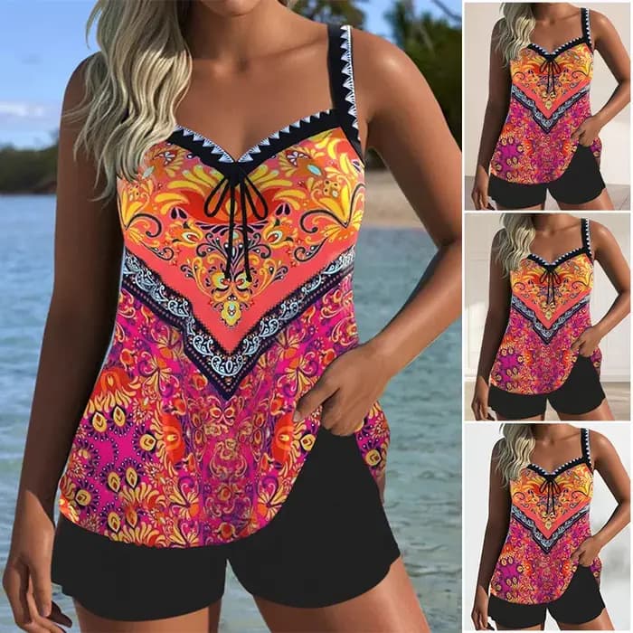 Ensemble de maillot de bain deux pièces conservateur